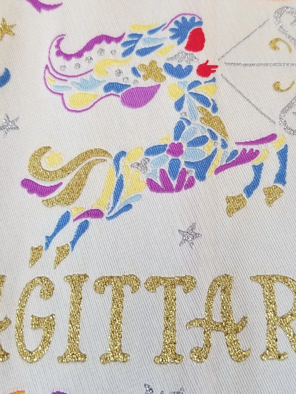 Catstudio Sagittarius Astrology Zip Pouch Zodiac Constellation Embroidered NWT